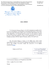 Response by the Delegation of Spain to the Questionnaire on the Code of Conduct on Politico-Military Aspects of Security