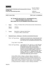 Journal der 85. Gemeinsamen Sitzung des Forums für Sicherheitskooperation und des Ständigen Rates