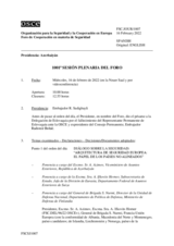 Diario de la 1001ª Sesión plenaria del Foro de Cooperación en materia de Seguridad