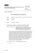 Journal der 997. Plenarsitzung des Forums
