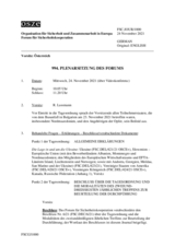 Journal der 994. Plenarsitzung des Forums