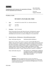 Giornale della 994a Seduta plenaria del Foro di cooperazione per la sicurezza