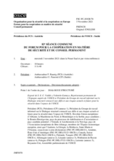Journal de la 83ème séance commune du Forum pour la coopération en matière de sécurité et du Conseil permanent