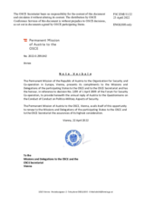 Response by the Delegation of Austria to the Questionnaire on the Code of Conduct on Politico-Military Aspects of Security