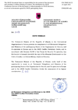Response by the Delegation of Albania to the Questionnaire on the Code of Conduct on Politico-Military Aspects of Security