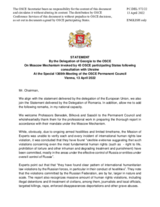 Statement by the Delegation of Georgia on the Moscow Mechanism invoked by 45 OSCE participating States following consultation with Ukraine