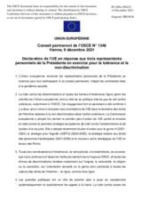 Déclaration de l’UE en réponse aux trois représentants personnels de la Présidente en exercice pour la tolérance et la non-discrimination