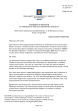 Statement by the Delegation of Norway in response to the report by the Head of the OSCE Mission to Moldova, Dr. Claus Neukirch