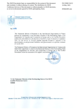 Response by the Delegation of Romania to the Questionnaire on Anti-Personnel Mines and Explosive Remnants of War