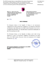 Response by the Delegation of Albania to the Questionnaire on Anti-Personnel Mines and Explosive Remnants of War