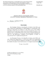 Information Exchange by the Delegation of Serbia on Conventional Arms Transfer