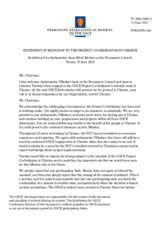 Statement by the Delegation of Norway in response to the report by the OSCE Project Co-ordinator in Ukraine, Ambassador Henrik Villadsen