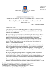 Statement by the Delegation of Norway in response to the report by the Head of the OSCE Programme Office in Nur-Sultan, Dr. Volker Frobarth
