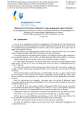 Statement by the delegation of Ukraine on the Russian Federation’s ongoing aggression against Ukraine