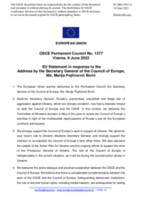 Statement by the French EU Presidency in response to the address of the Secretary General of the Council of Europe Marija Pejčinović Burić