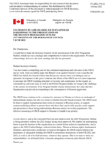 Statement by the Delegation of Canada in response to the presentation of the 2023 Programme Outline by the Secretary General Helga Maria Schmid