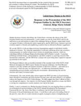 Statement by the Delegation of the United States of America in response to the presentation of the 2023 Programme Outline by the Secretary General Helga Maria Schmid