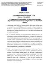 Statement by the French EU Presidency in response to the Secretary General’s Thematic Report – “Response to the Implications of Afghanistan for the OSCE Region” (31 May 2022 Update)