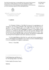Response by the Delegation of the Holy See to the Questionnaire on Participating States’ Policy and/or National Practices and Procedures for the Export of Conventional Arms and Related Technology Response by the Delegation of the Holy See to the Questionnaire on Participating States’ Policy and/or National Practices and Procedures for the Export of Conventional Arms and Related Technology