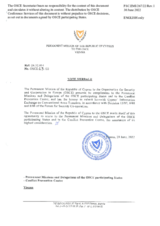 Information Exchange by the Delegation of Cyprus on Conventional Arms Transfer Information Exchange by the Delegation of Cyprus on Conventional Arms Transfer