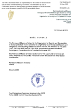Information Exchange by the Delegation of Ireland on Conventional Arms Transfer Information Exchange by the Delegation of Ireland on Conventional Arms Transfer
