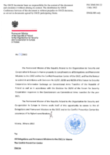  Response by the Delegation of Poland to the Questionnaire on Participating States’ Policy and/or National Practices and Procedures for the Export of Conventional Arms and Related Technology