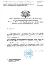 Response by the Delegation of Latvia to the Questionnaire on Participating States’ Policy and/or National Practices and Procedures for the Export of Conventional Arms and Related Technology Response by the Delegation of Latvia to the Questionnaire on Participating States’ Policy and/or National Practices and Procedures for the Export of Conventional Arms and Related Technology