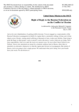 Statement by the Delegation of the United States of America in response to the statement by the Delegation of the Russian Federation