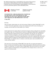 Statement by the Delegation of Canada on the 8th anniversary of the downing of Malaysia Airlines flight MH17 on 17 July 2014