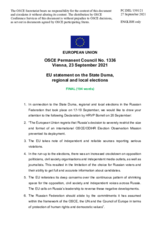 Statement by the Slovenian EU Presidency on the State Duma, regional and local elections in the Russian Federation held from 17 to 19 September 2021