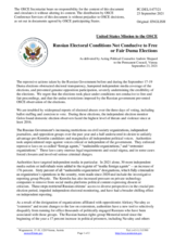 Statement by the Delegation of the United States of America on the State Duma, regional and local elections in the Russian Federation held from 17 to 19 September 2021