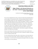 Statement by the Delegation of the United States of America in response statement by the Russian Federation