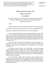 Statement by the Delegation of Bulgaria on the Moscow Mechanism invoked by 45 OSCE participating States following consultations with Ukraine