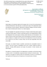 Statement by the Delegation of Ireland on the Moscow Mechanism invoked by 45 OSCE participating States following consultations with Ukraine