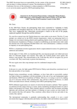 Statement by the Delegation of Turkey on the 6th anniversary of the attempted coup d’état in Türkiye of 15 July 2016