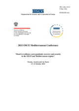 Consolidated Summary of the 2021 OSCE Mediterranean Conference