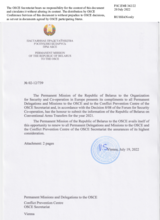 Information Exchange by the Delegation of Belarus on Conventional Arms Transfer Information Exchange by the Delegation of Belarus on Conventional Arms Transfer