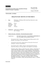 Journal of the 1002nd Plenary Meeting of the Forum for Security Co-operation