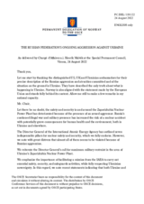 Statement by the Delegation of Norway on the Russian Federation’s ongoing aggression against Ukraine: six months of human suffering and unscrupulous attack on the foundations of the OSCE