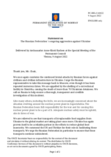 Statement by the Delegation of Norway on the Russian Federation’s ongoing aggression against Ukraine: attacks on civilians, civilian infrastructure and violations of humanitarian law