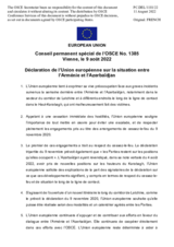 Déclaration de l’Union européenne sur la situation entre l'Arménie et l'Azerbaïdjan