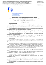Statement by the Delegation of Ukraine on the Russian Federation’s ongoing aggression against Ukraine