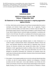 Statement by the Czech EU Presidency on the Russian Federation’s ongoing aggression against Ukraine
