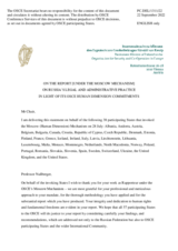 Statement by the Delegation of Ireland, also on behalf of several delegations, on the Moscow Mechanism invoked by 38 OSCE participating states