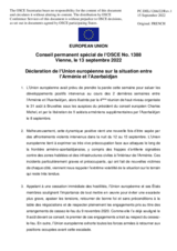 Déclaration de l’Union européenne sur la situation entre l'Arménie et l'Azerbaïdjan