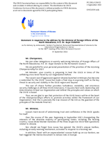 Statement by the Delegation of Ukraine in response to the presentation of priorities of the incoming Chairmanship 2023