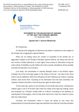 Statement by the Delegation of Ukraine on the Russian war of aggression against Ukraine