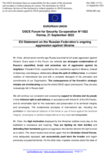 Statement by the Czech EU Presidency on the Russian war of aggression against Ukraine