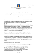 Statement by the Delegation of Norway on the security dialogue on “Children and Armed Conflict”