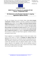Statement by the Czech EU Presidency on the Russian war of aggression against Ukraine